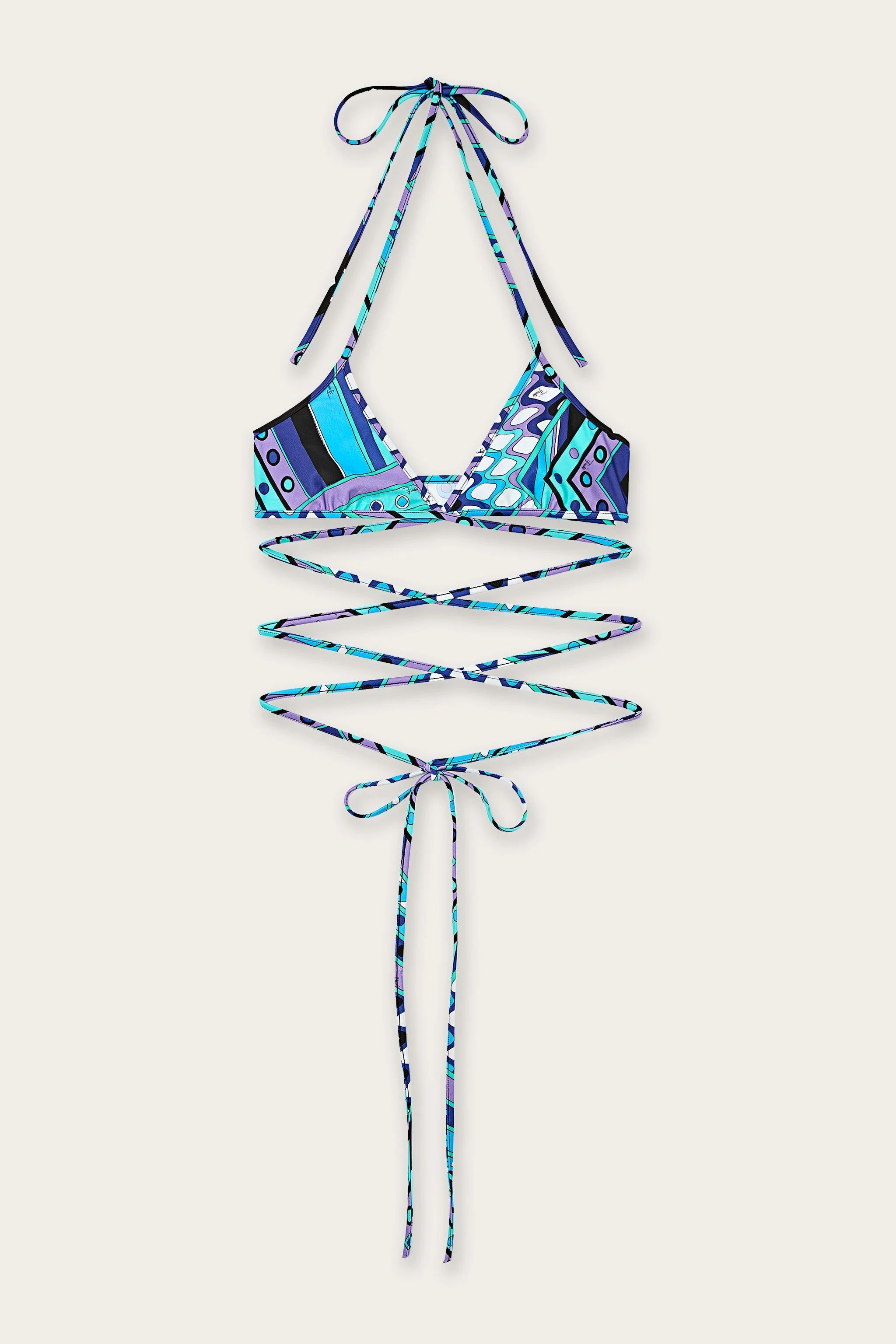 VIVARA PRINT TRIANGLE BIKINI TOP - 1