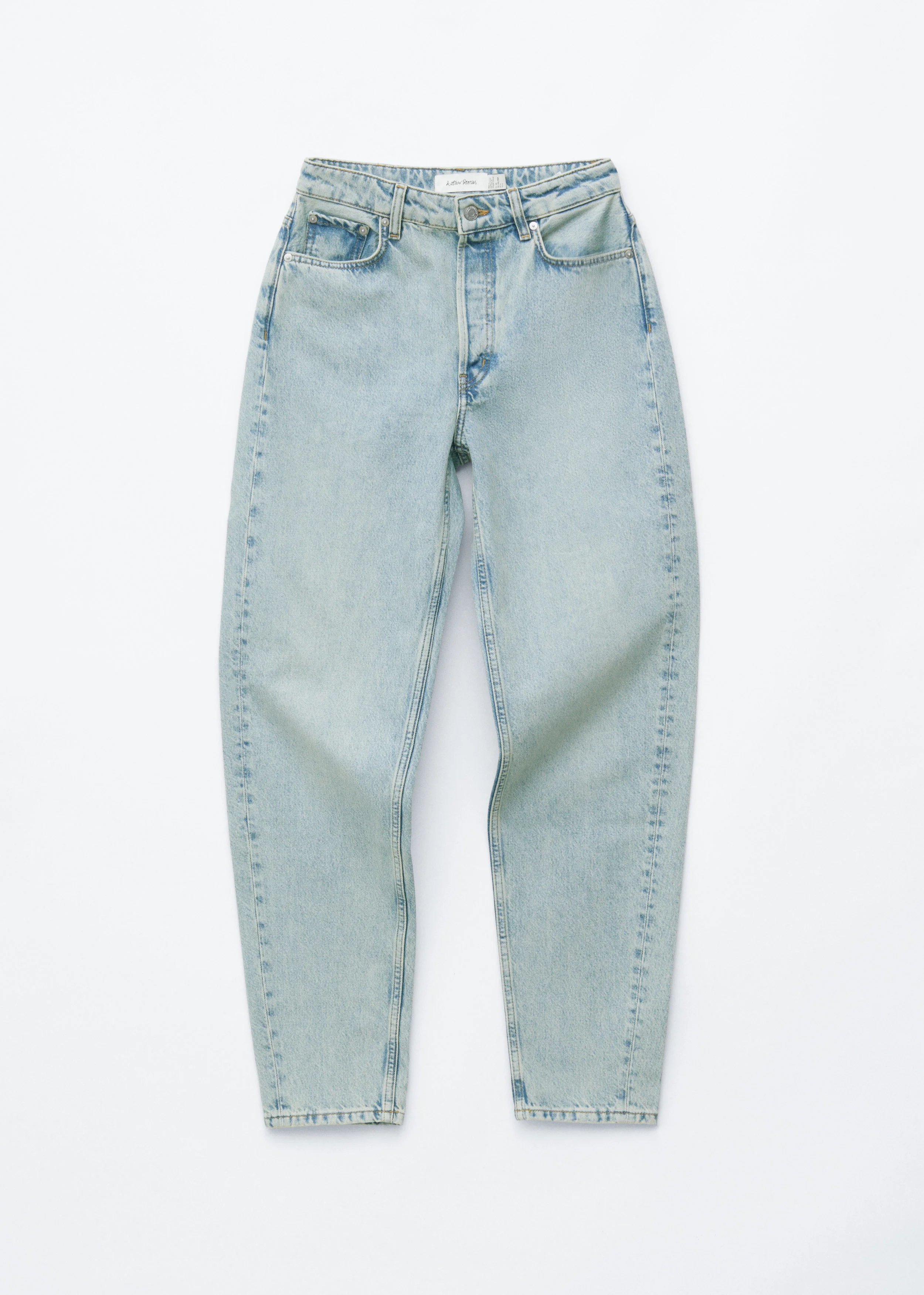 High-Waist Tapered Jeans - 1