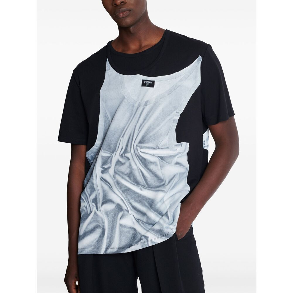 Balmain Black T-Shirts & Vests - T-Shirts Men - 3
