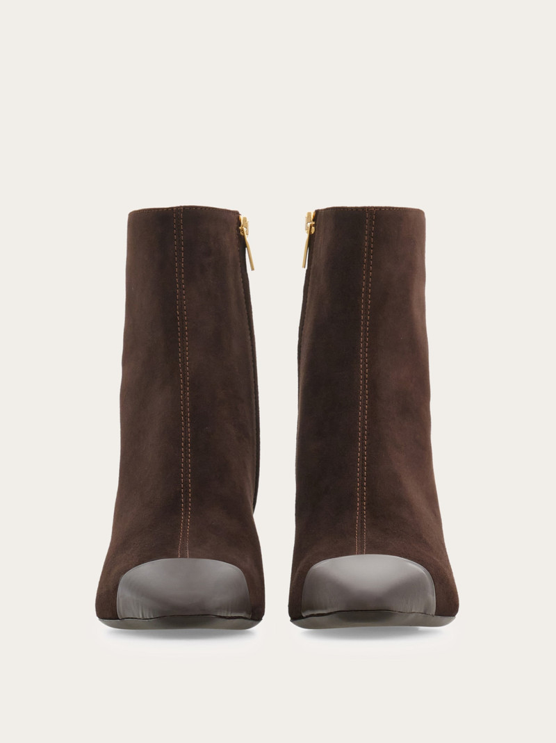 Nappa bootie with patent accents 2