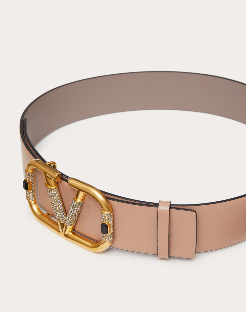 REVERSIBLE VLOGO SIGNATURE BELT IN Shiny CALFSKIN 40 MM 4