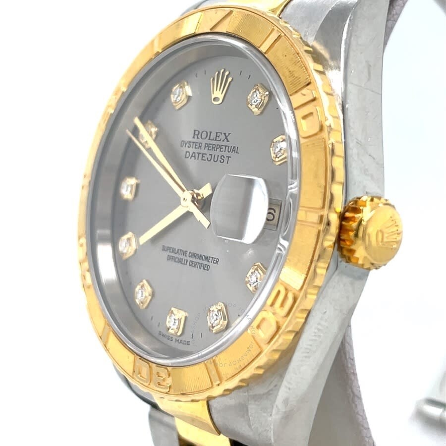 Pre-owned Rolex Datejust Turn-O-Graph Automatic Diamond Silver Dial Men's Watch 16263 SDO - 4