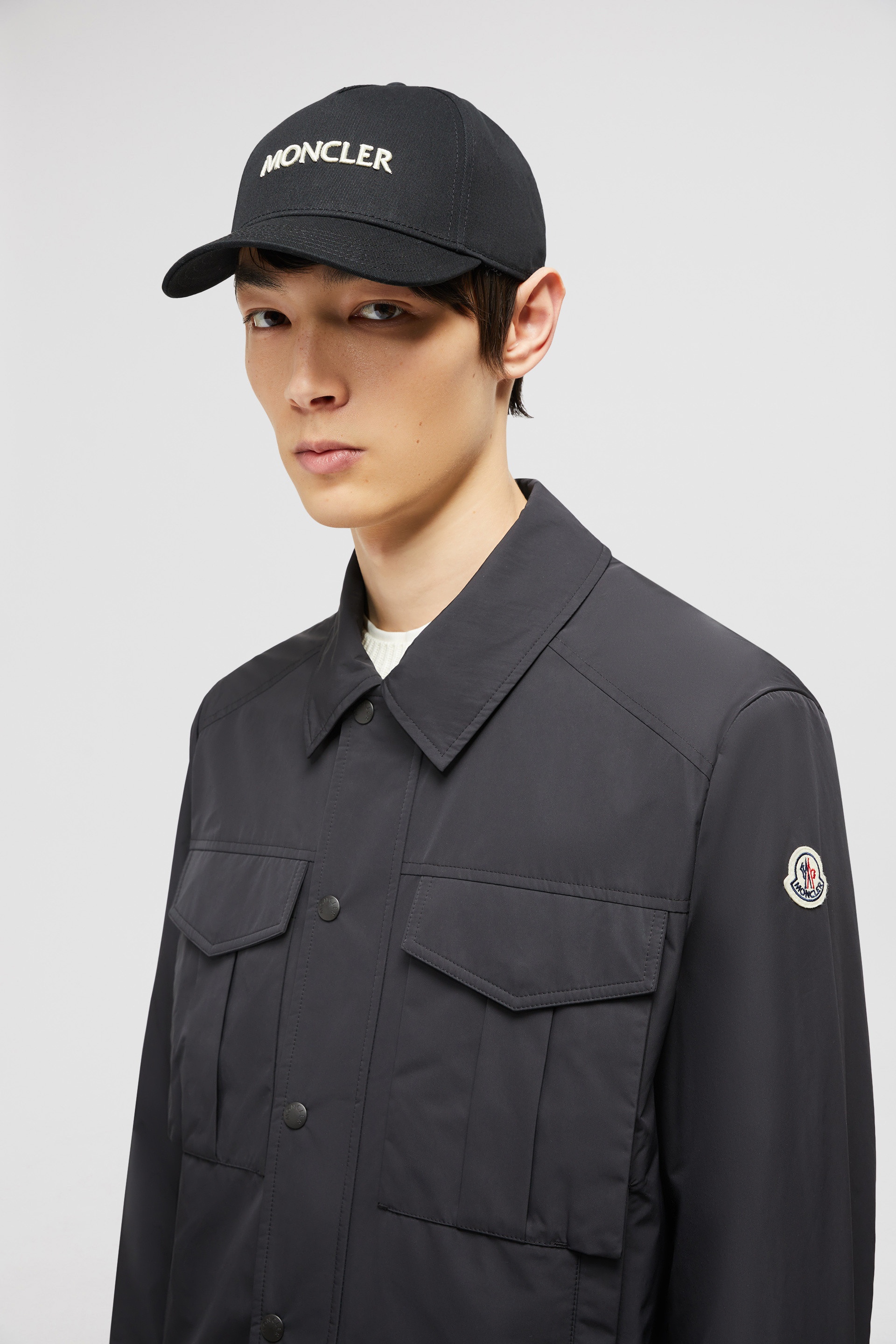 Moncler Embroidered Logo Gabardine Baseball Cap | REVERSIBLE