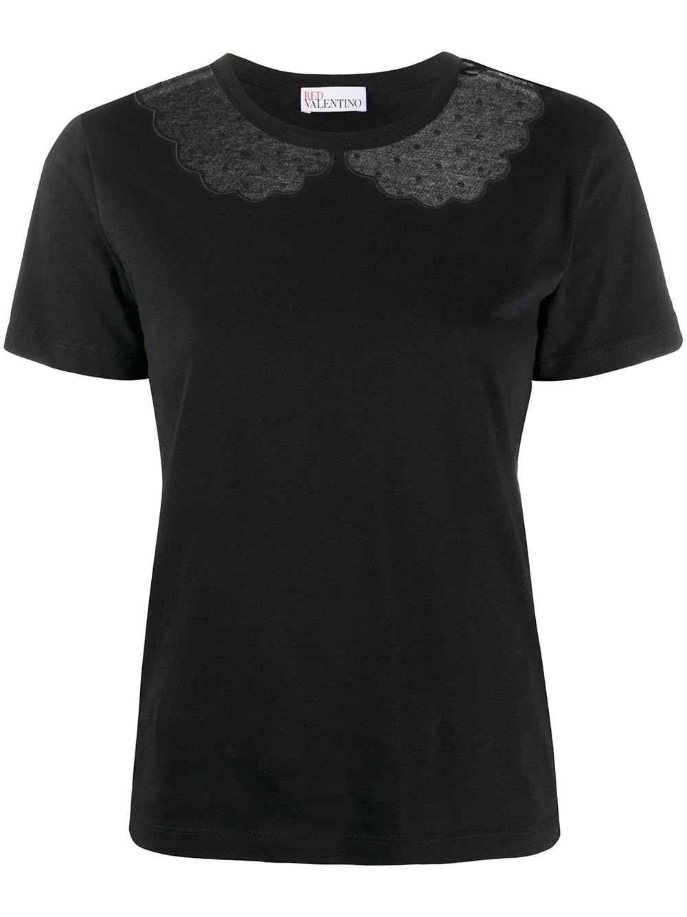 lace detail t-shirt - 1