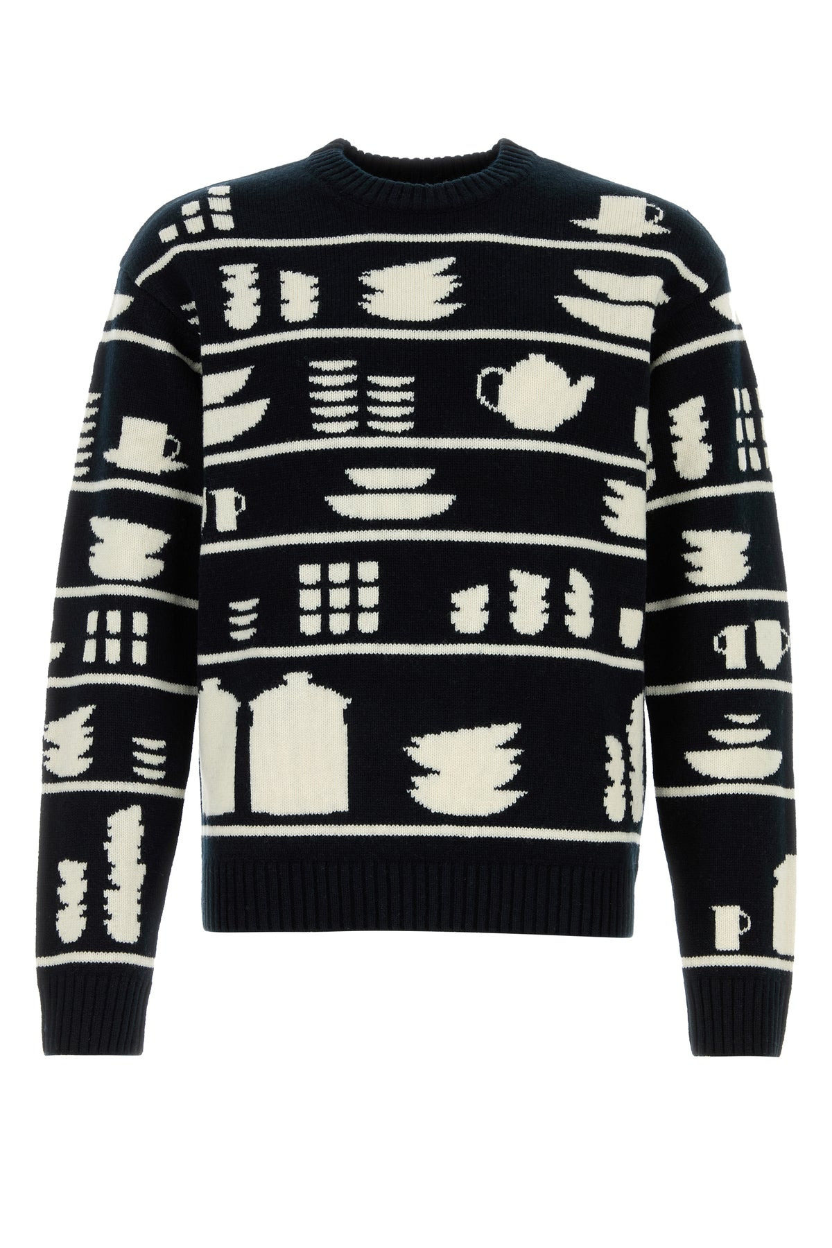 Embroidered wool sweater - 1