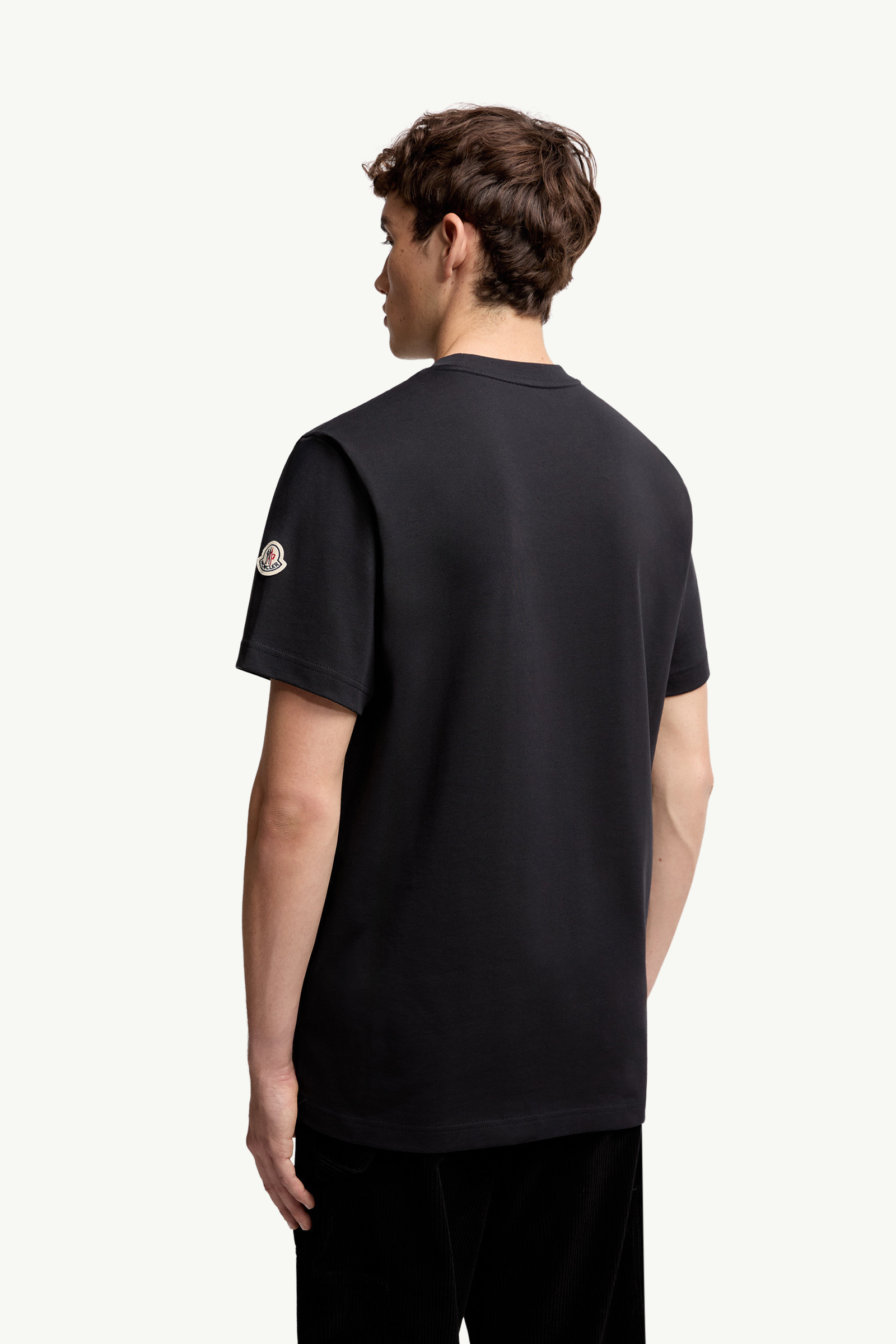 Embroidered Tricolor Logo Cotton T-Shirt - 5