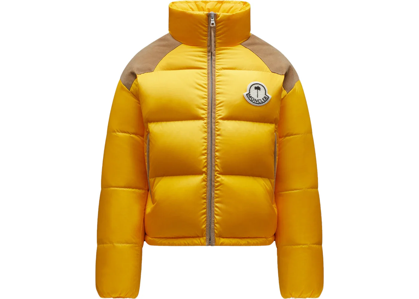 Moncler x Palm Angels Kelsey Short Down Jacket Mustard Yellow - 1