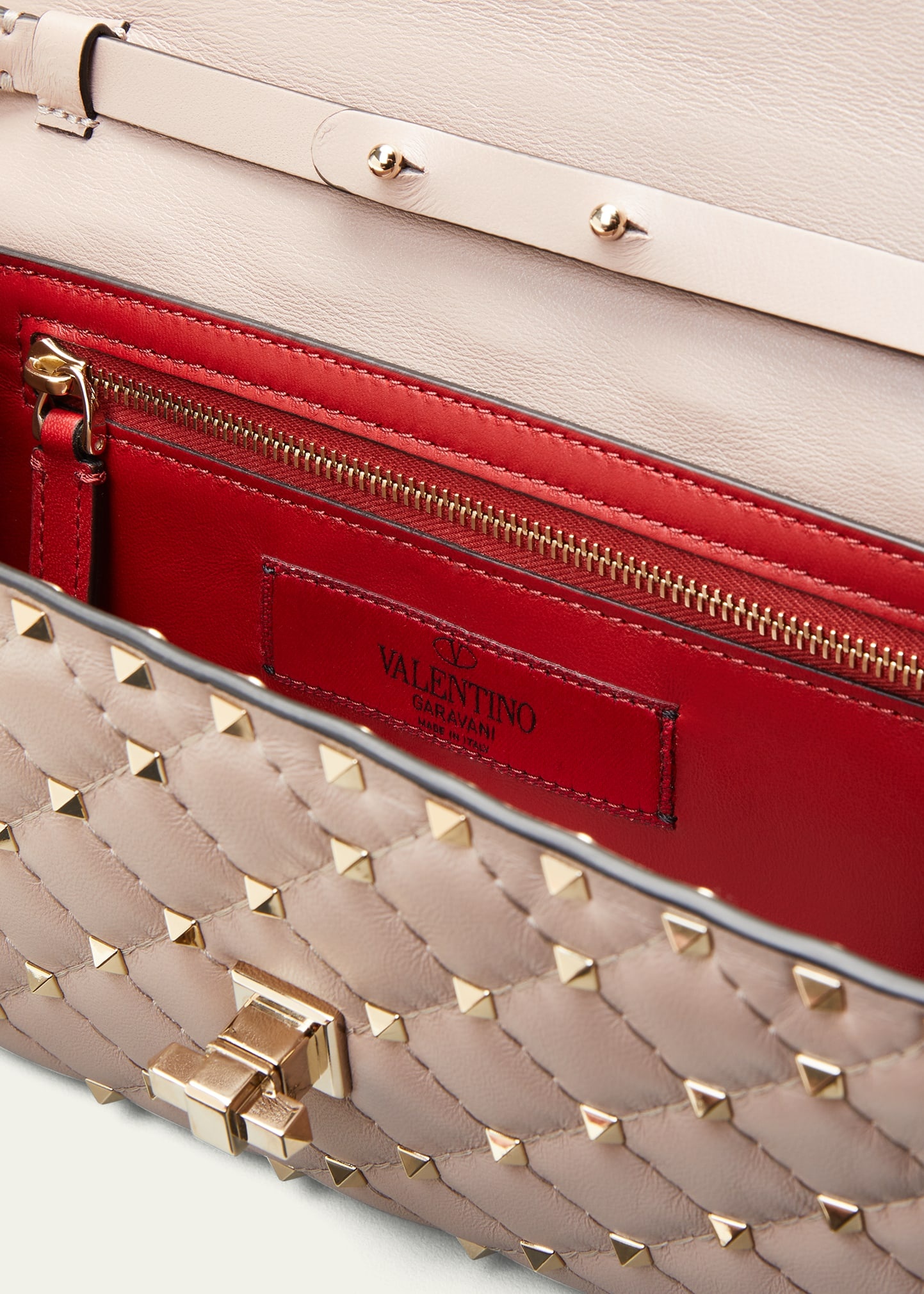 Quilted Rockstud Spike Chain Shoulder Bag - 4