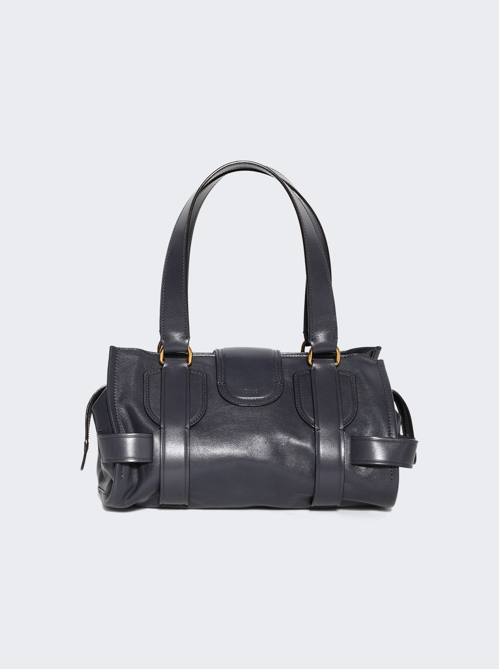 Kerala 25 Handbag In Soft Leather Black Navy - 5