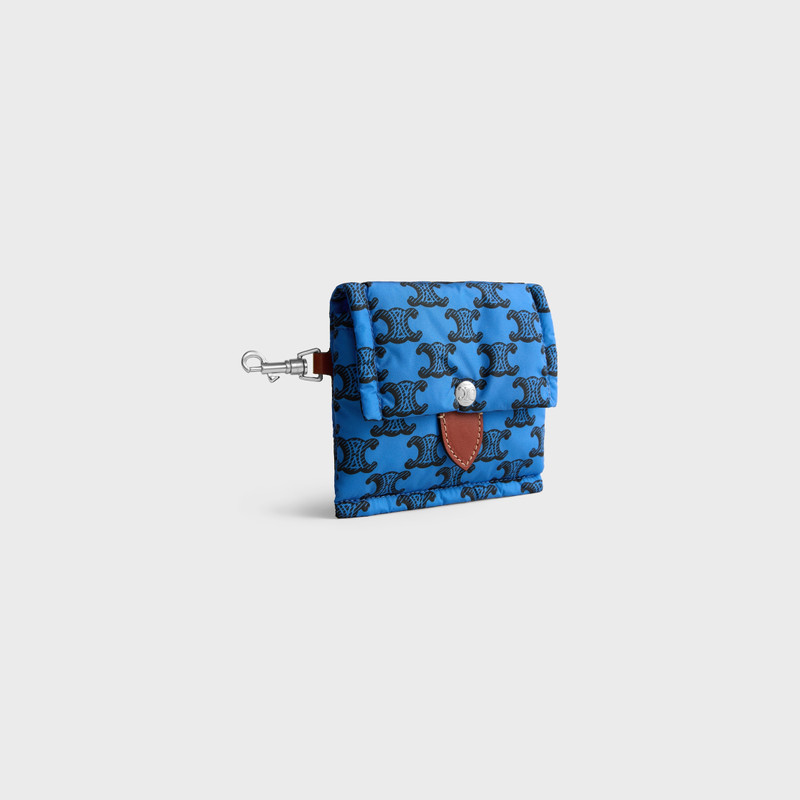 KEYRING CARD HOLDER CELINE PADDED IN NYLON AND CALFSKIN 4