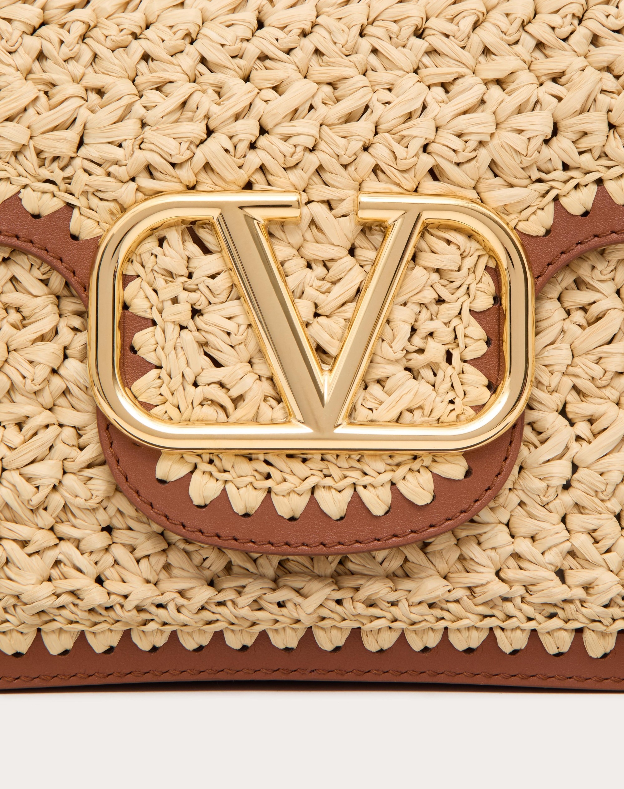Valentino VALENTINO GARAVANI ALLTIME RAFFIA SHOULDER BAG