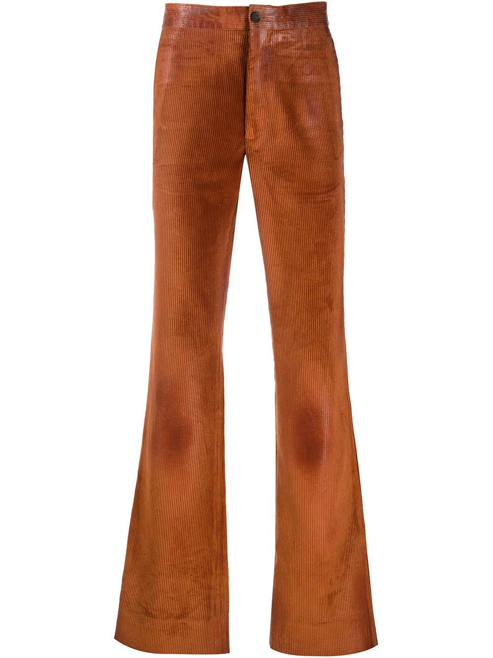 corduroy flared trousers - 1