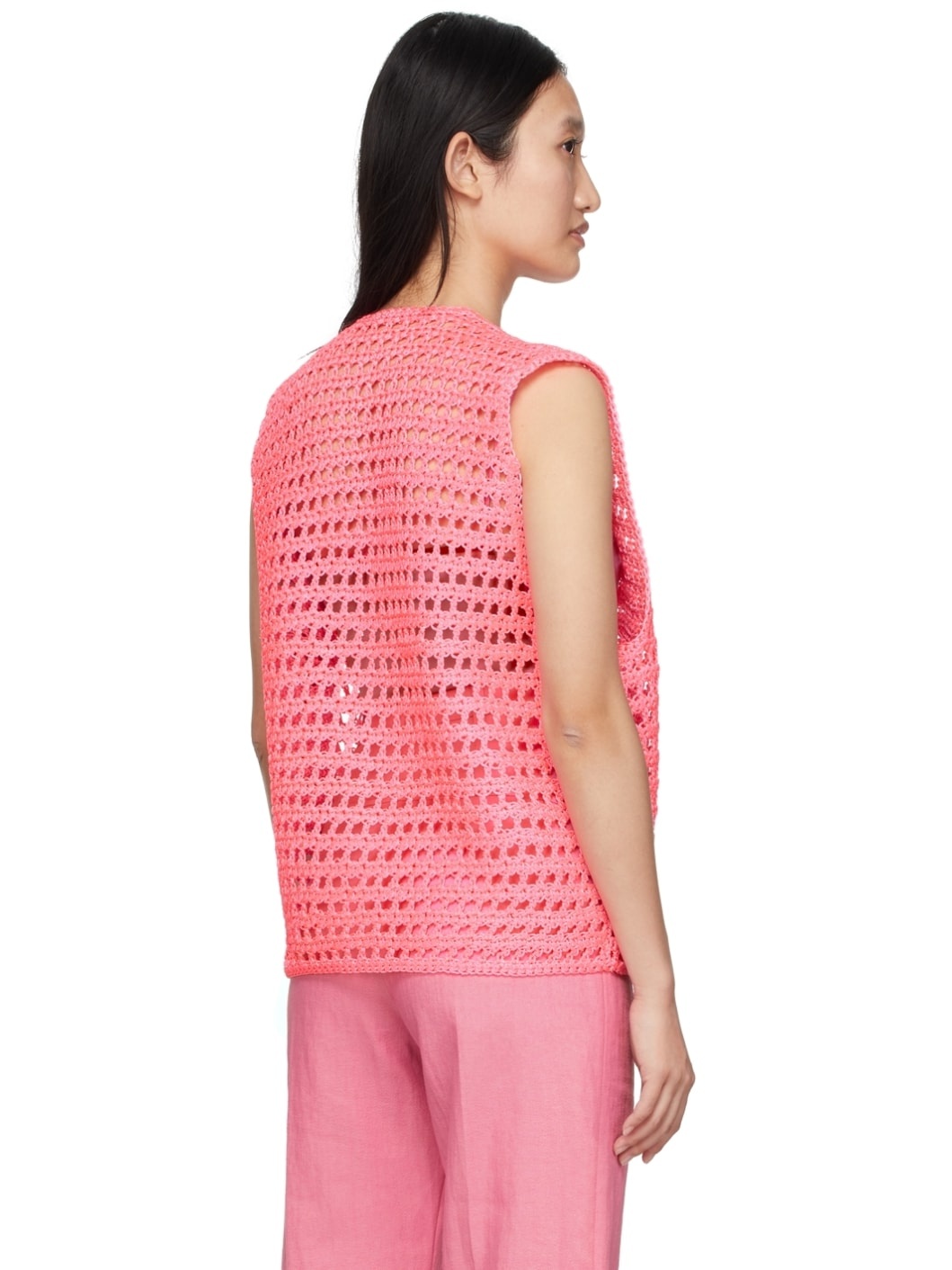 Pink Crochet Vest - 3