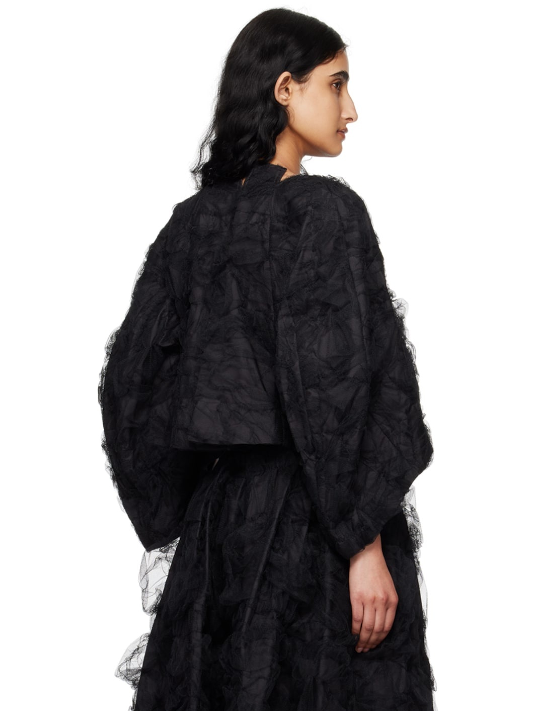 Black Ruched Jacket - 3