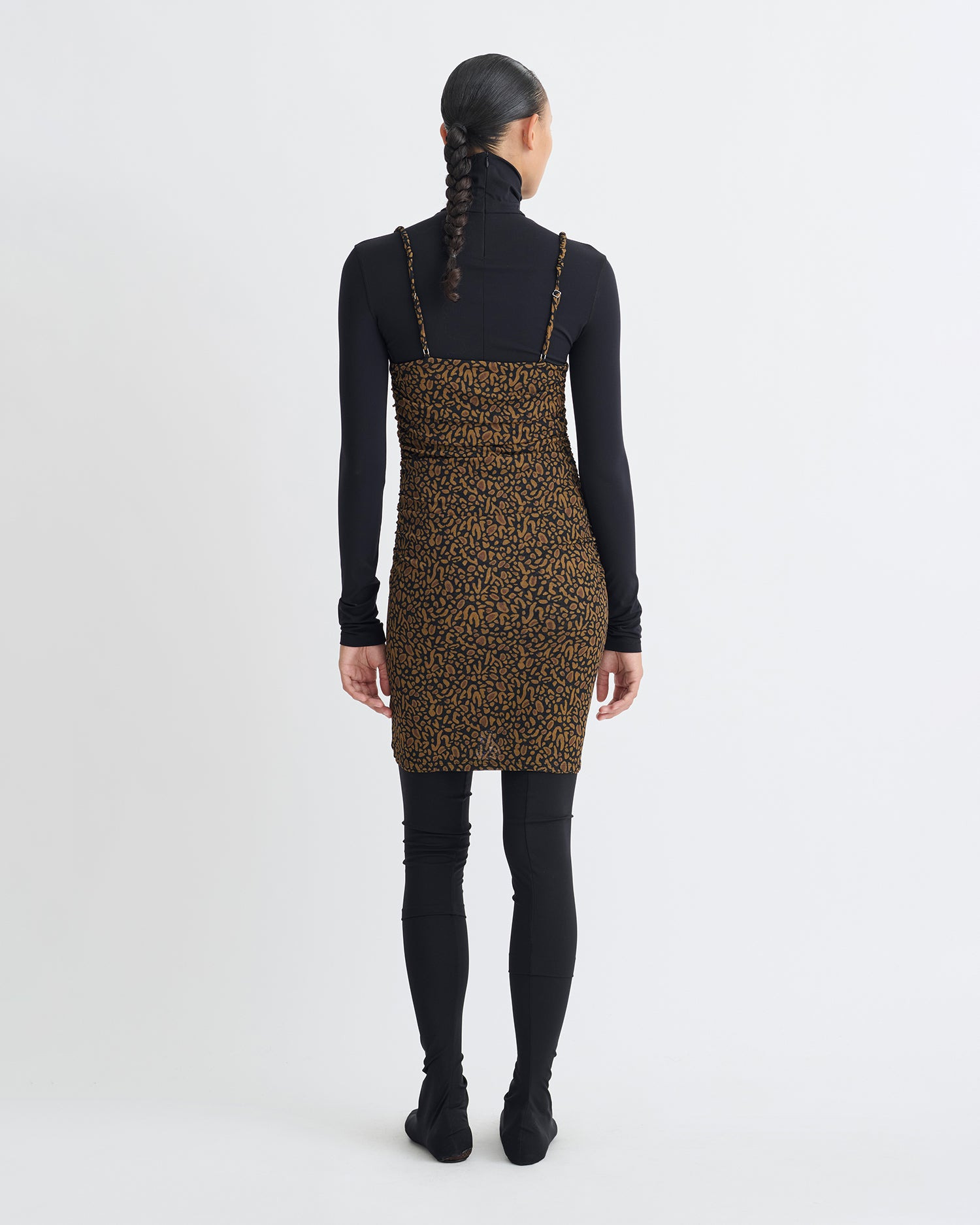 Printed Mesh-Jersey Dress - 3