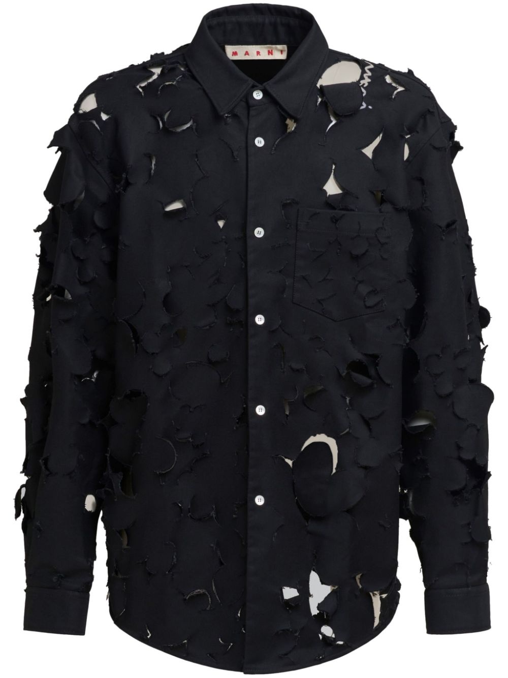 cut-out detailing shirt - 1