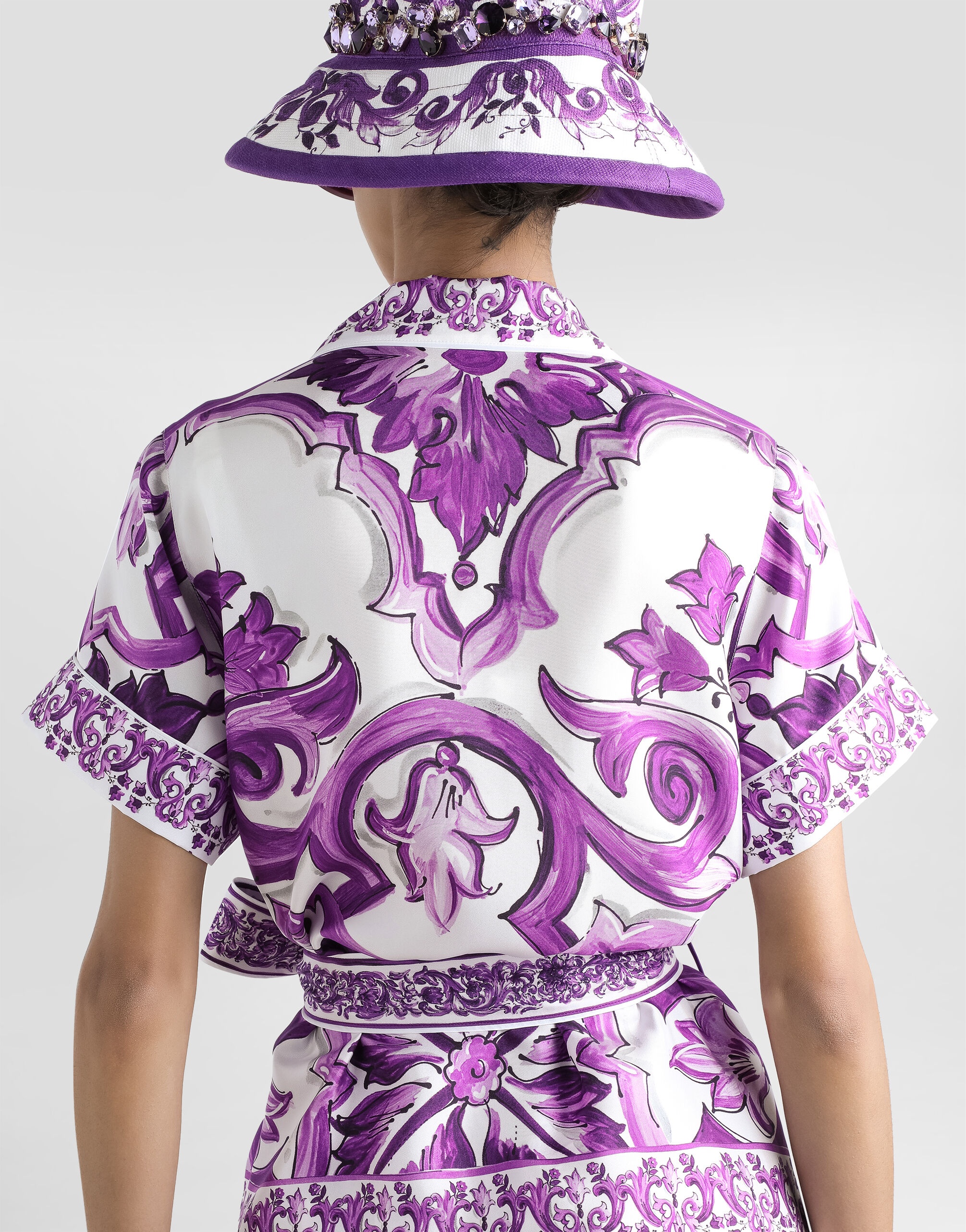 Majolica-print twill vanity shirt - 5