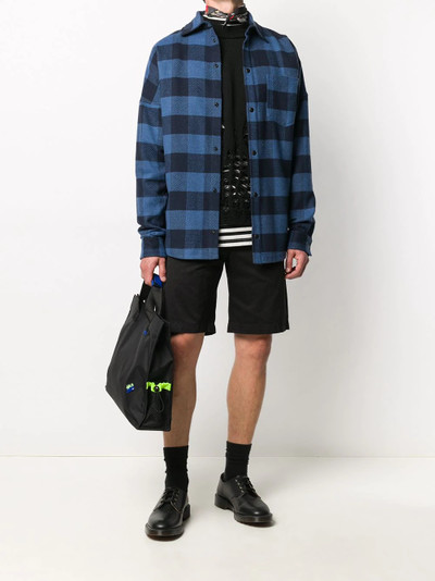 Palm Angels checkered logo print shirt outlook