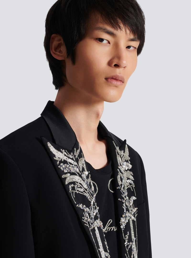 Blazer with embroidered Bamboo collar 7