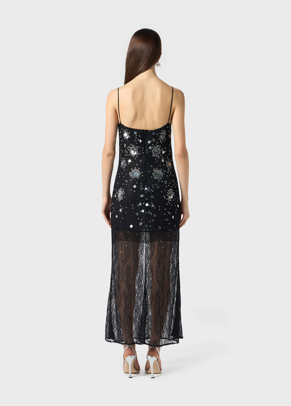 LONG DRESS IN LACE WITH EMBROIDERY - 3