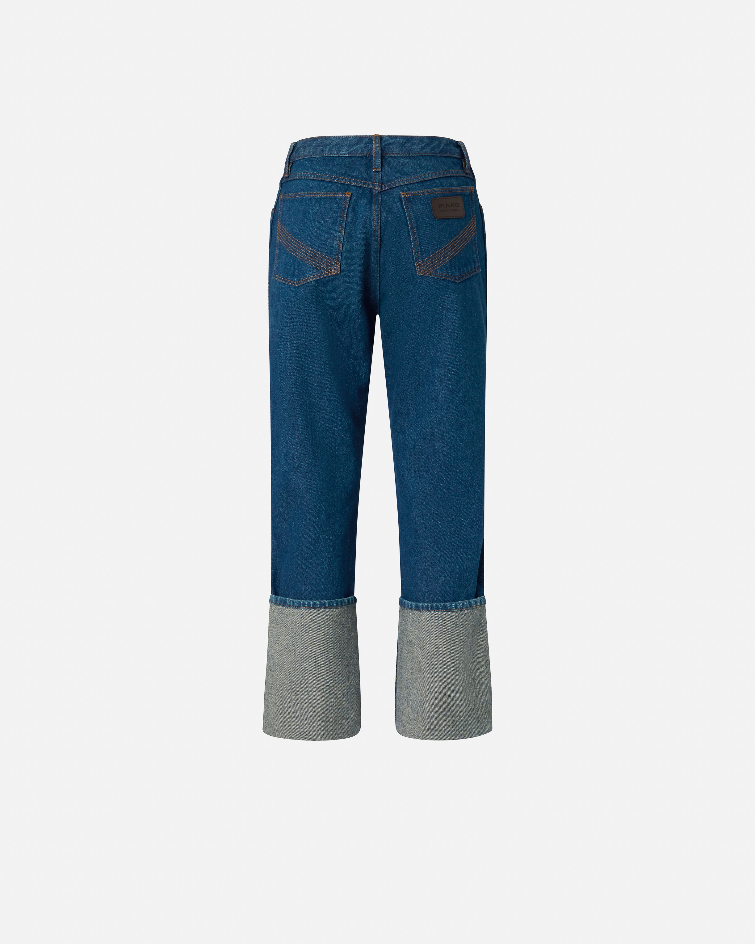REIMAGINE BY PINKO X PATRICK MCDOWELL STRAIGHT-LEG JEANS WITH CUFFS - 6