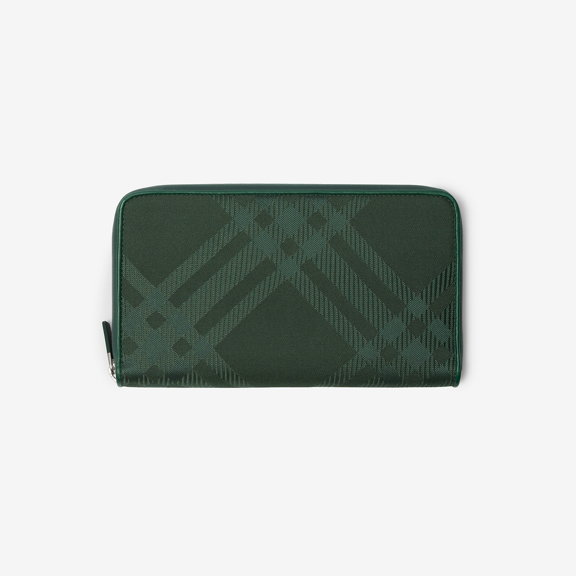 Check Jacquard Large Zip Wallet - 1