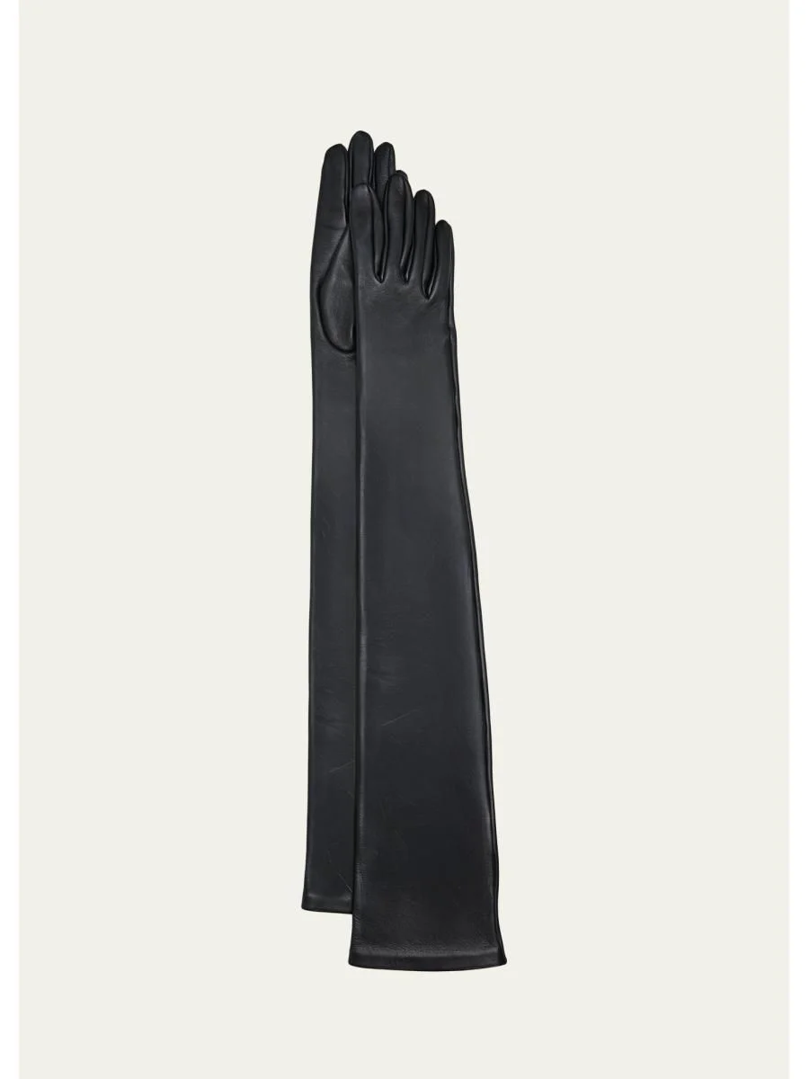 Long Leather Gloves - 1