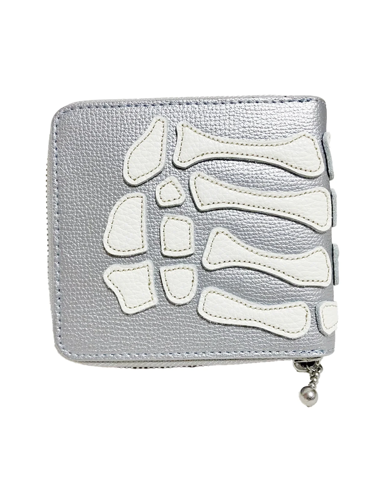 KAPITAL THUMB UP BONE BAND ZIP Wallet 'Silver' - 1