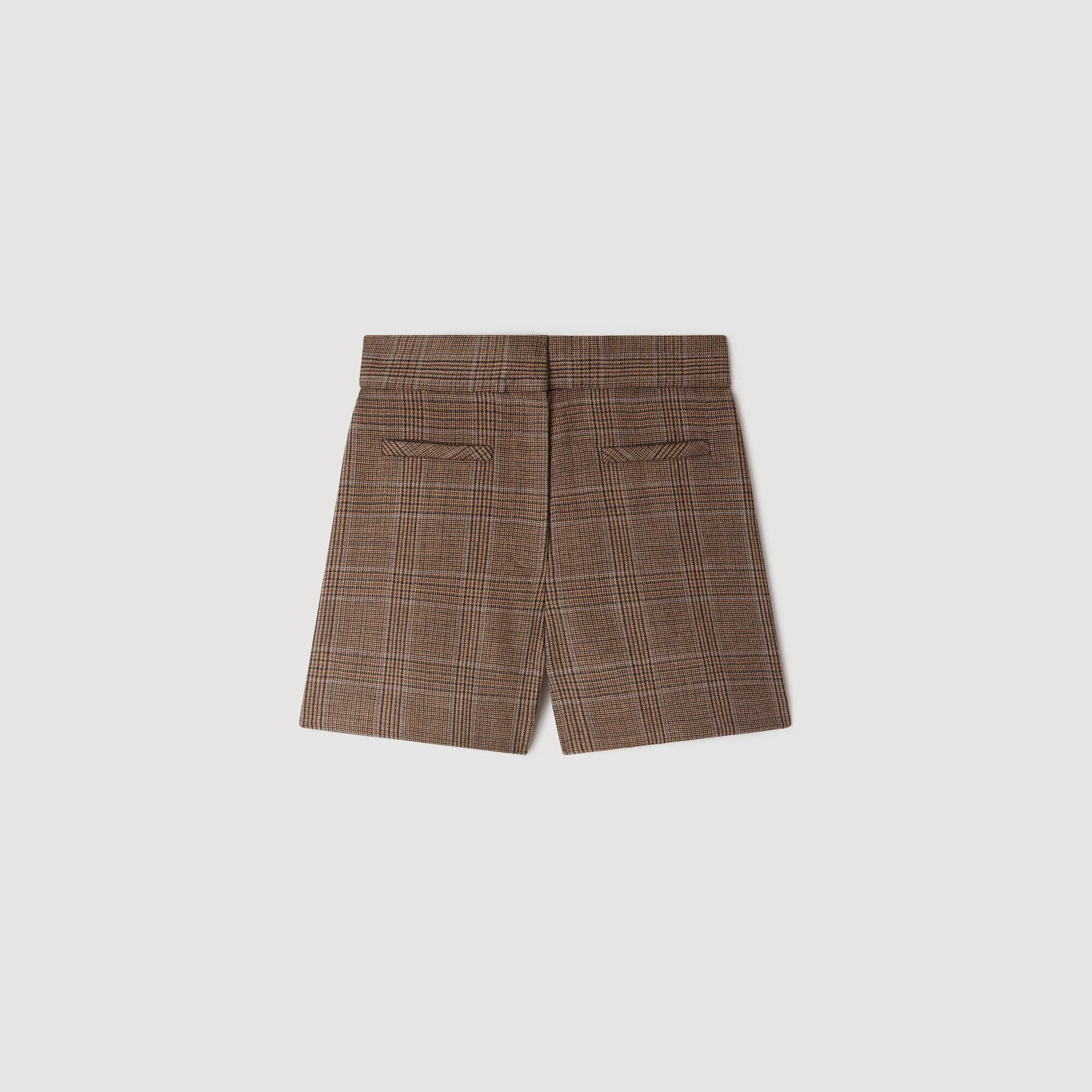CHECK WOOL SHORTS - 1