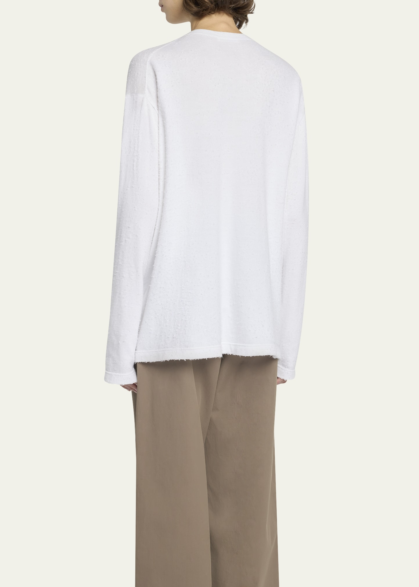 Kabira Textured Cotton Long-Sleeve T-Shirt - 3