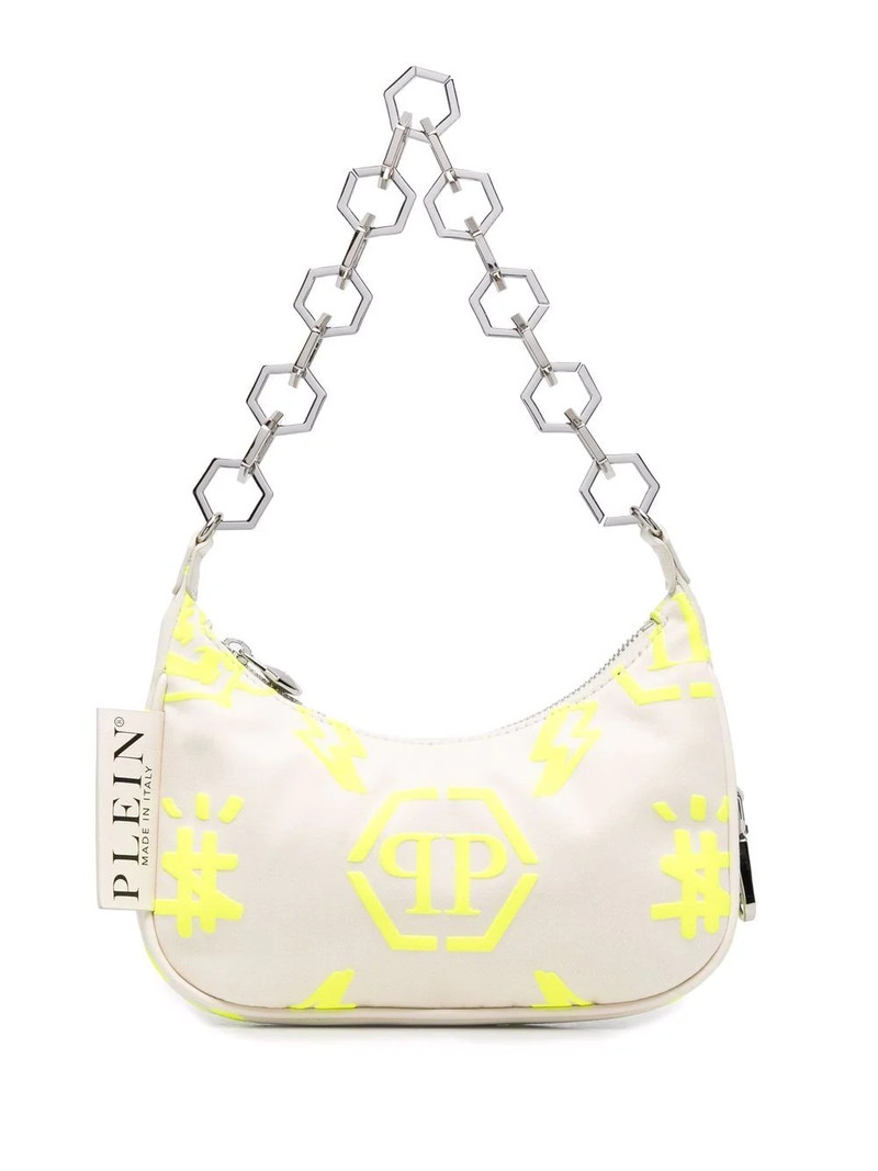 Monogram print shoulder bag 1