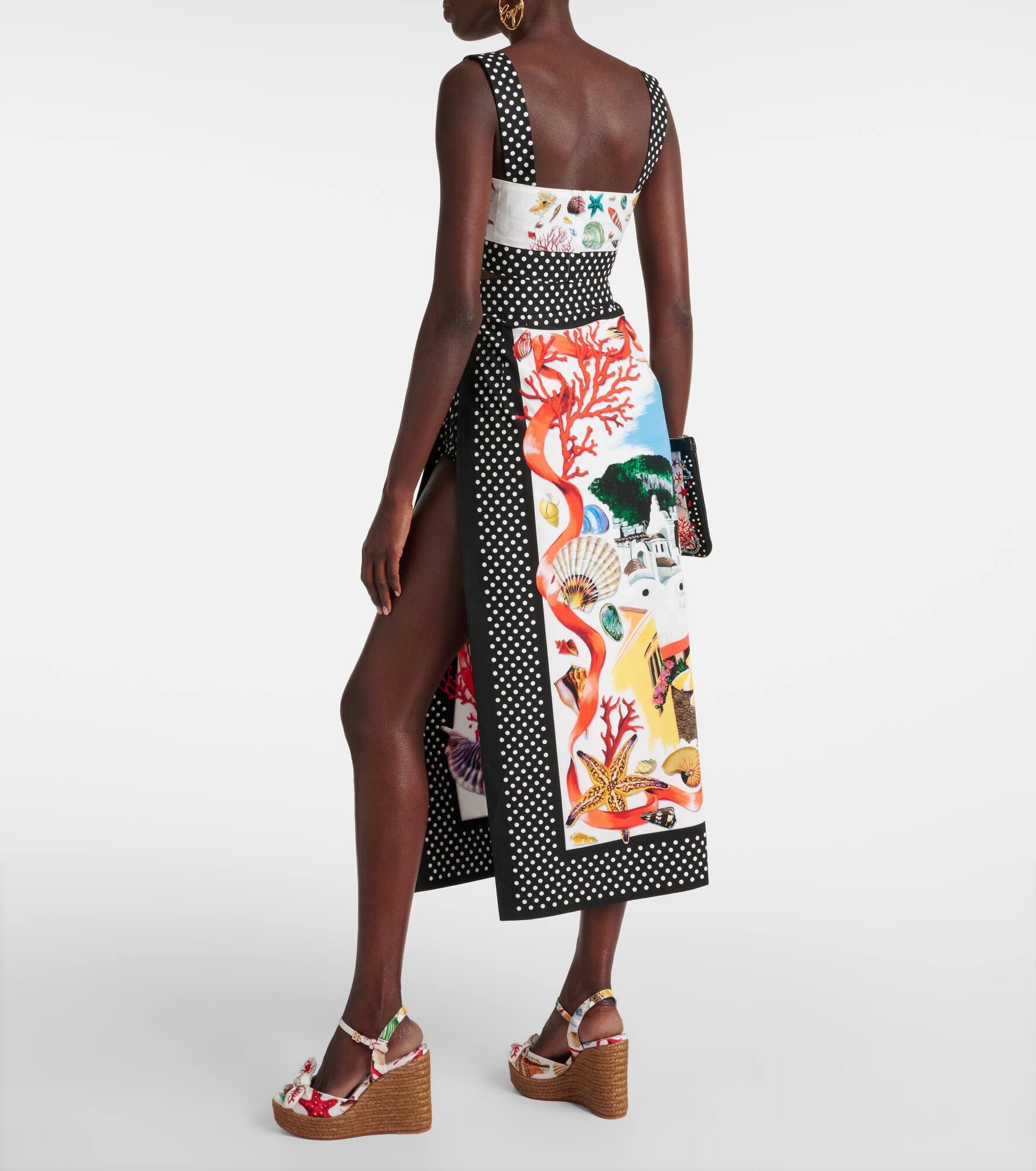 Capri printed cotton maxi skirt - 3
