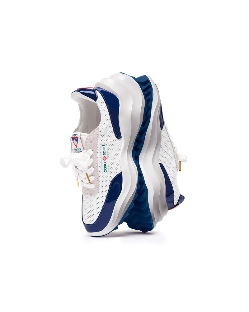 Mens Atlantis White & Midnight Navy Sneaker 3