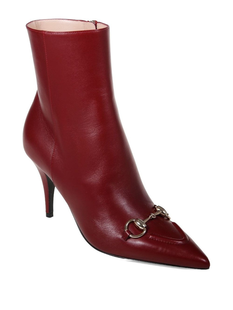 GUCCI 85mm horsebit pointed boots outlook