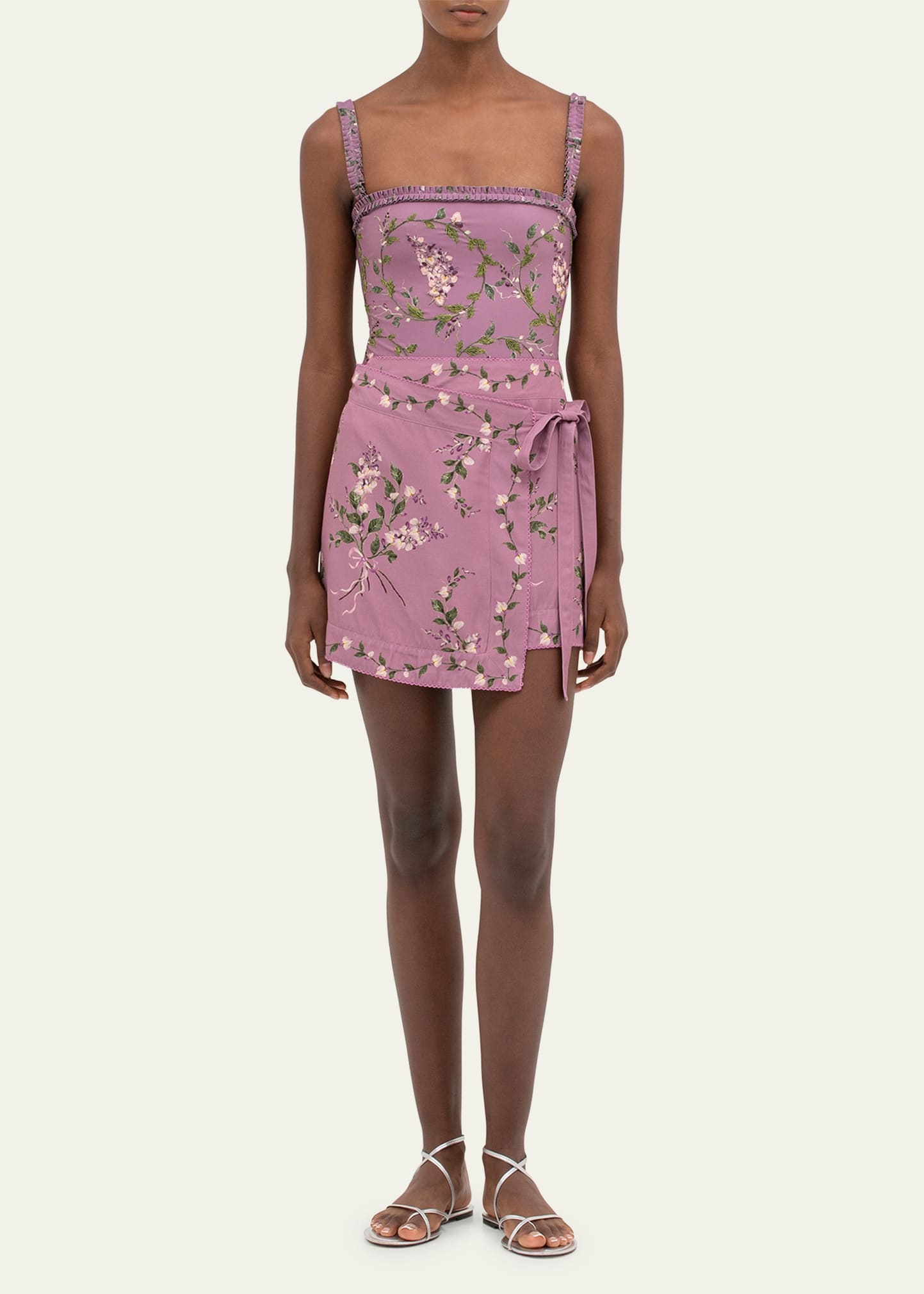 Luna Wisteria Mini Skirt Coverup - 2