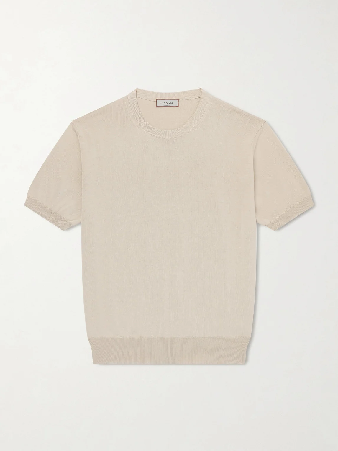 Knitted Cotton T-Shirt - 1