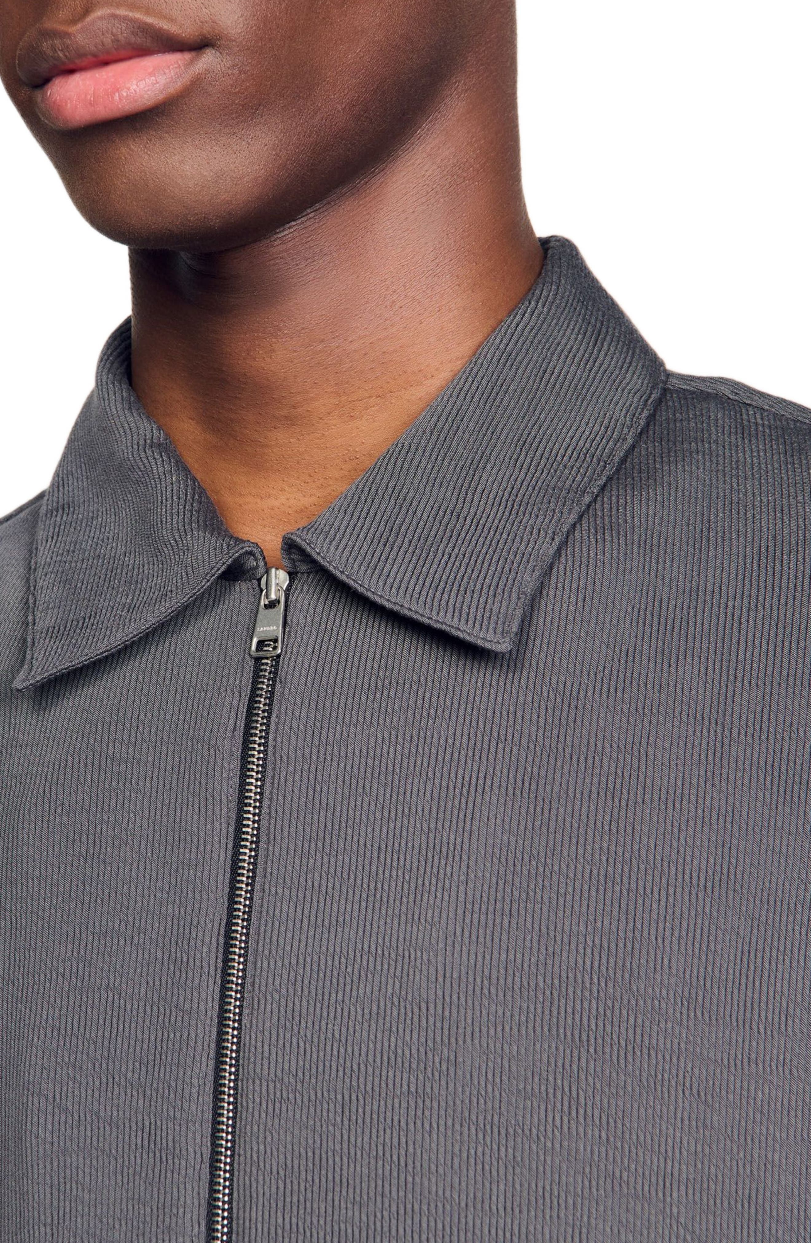 SANDRO Pleated shirt in Fonte at Nordstrom - 4
