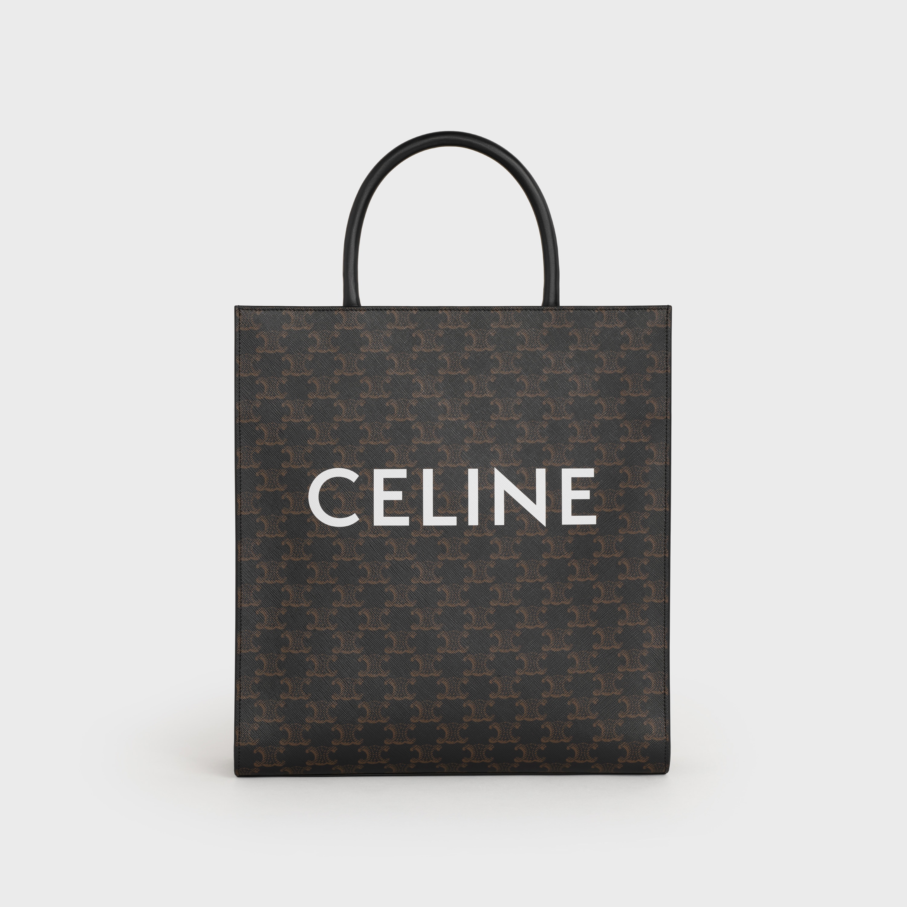 Medium Vertical Cabas in Triomphe Canvas with Celine Print - 1