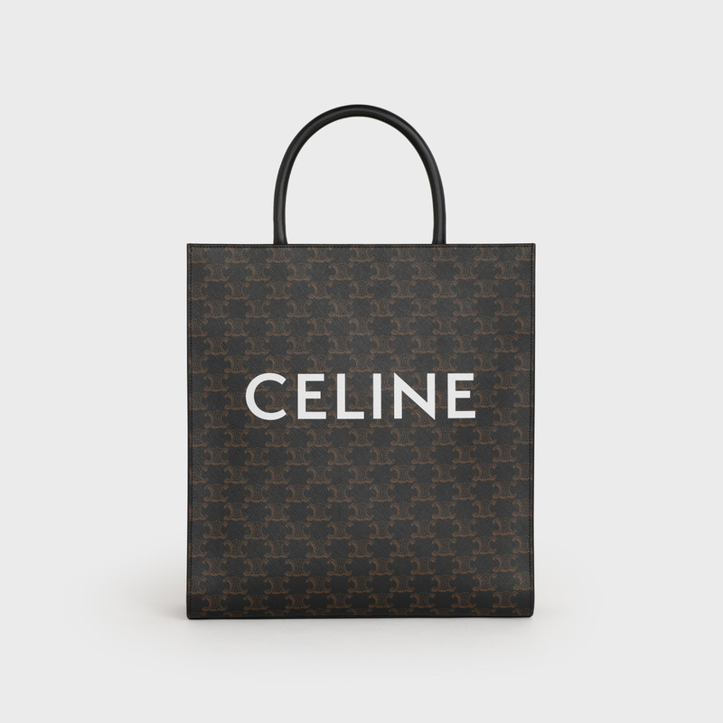 Medium Vertical Cabas in Triomphe Canvas with Celine Print 1