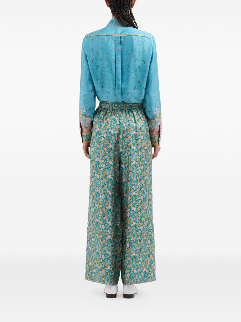 Aloe floral-pattern palazzo pants 4