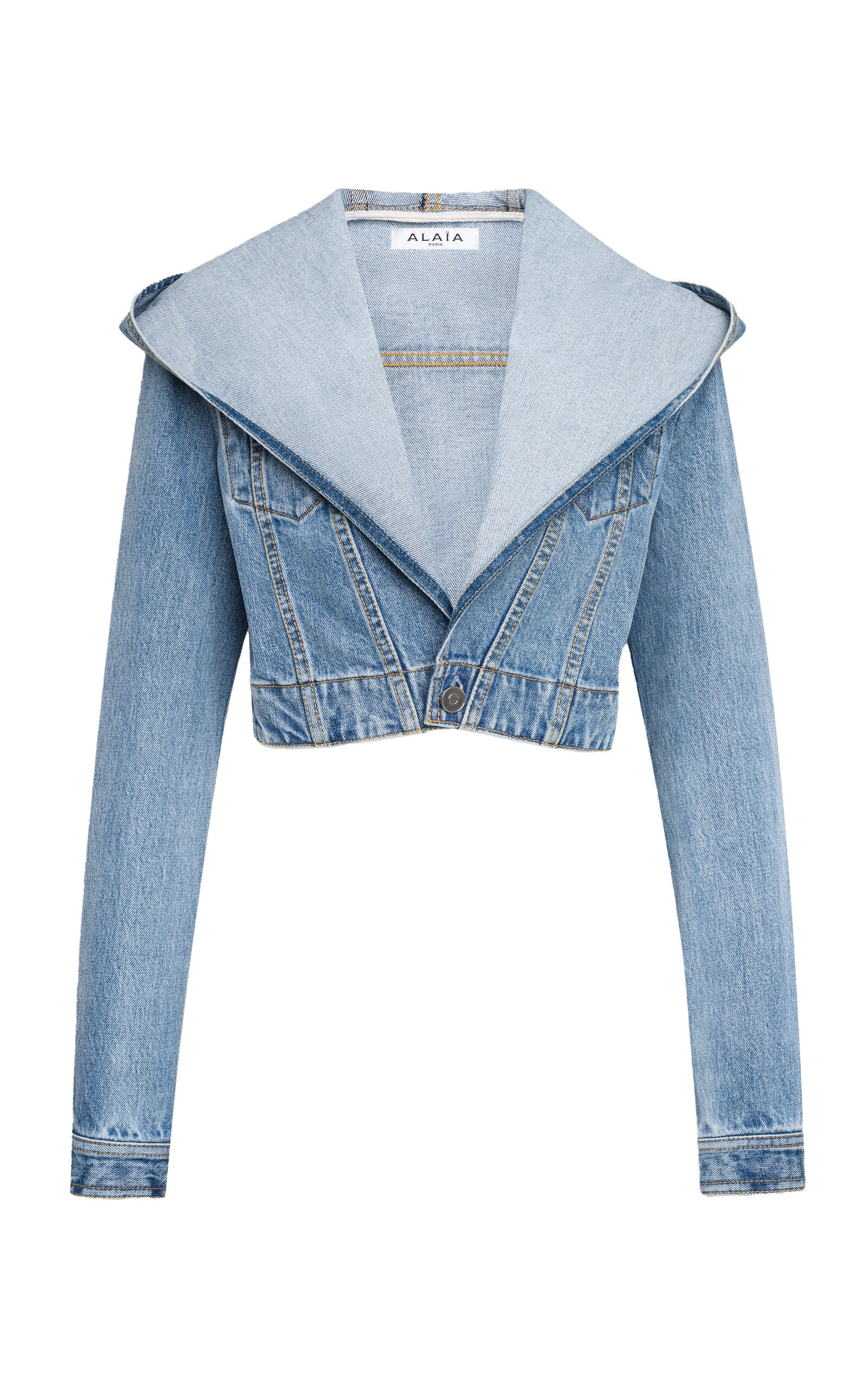 Hooded Denim Jacket light wash - 1