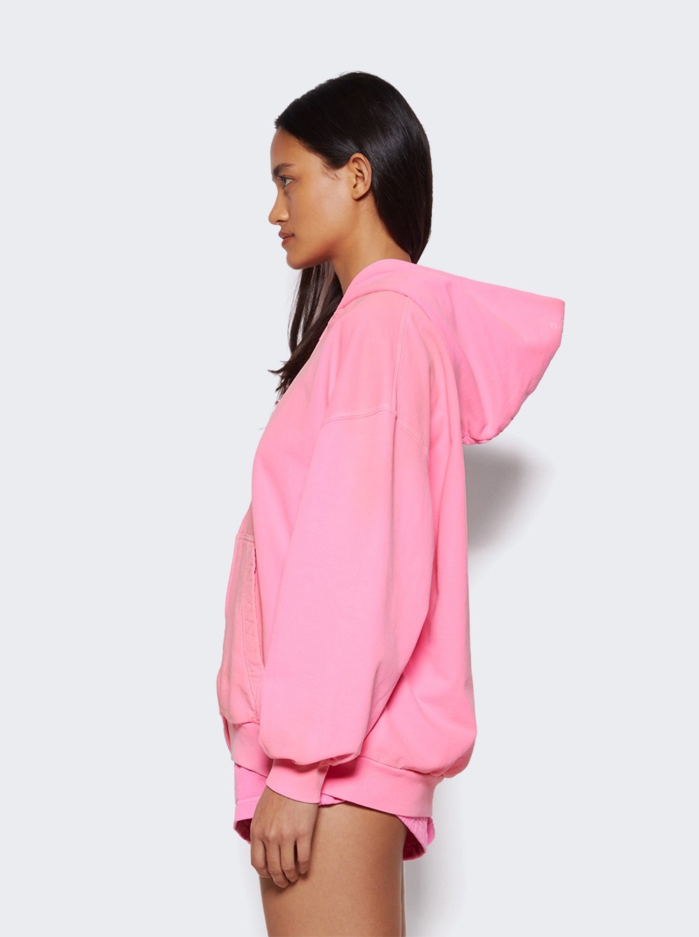 Small Fit Zip-Up Hoodie Pink - 4