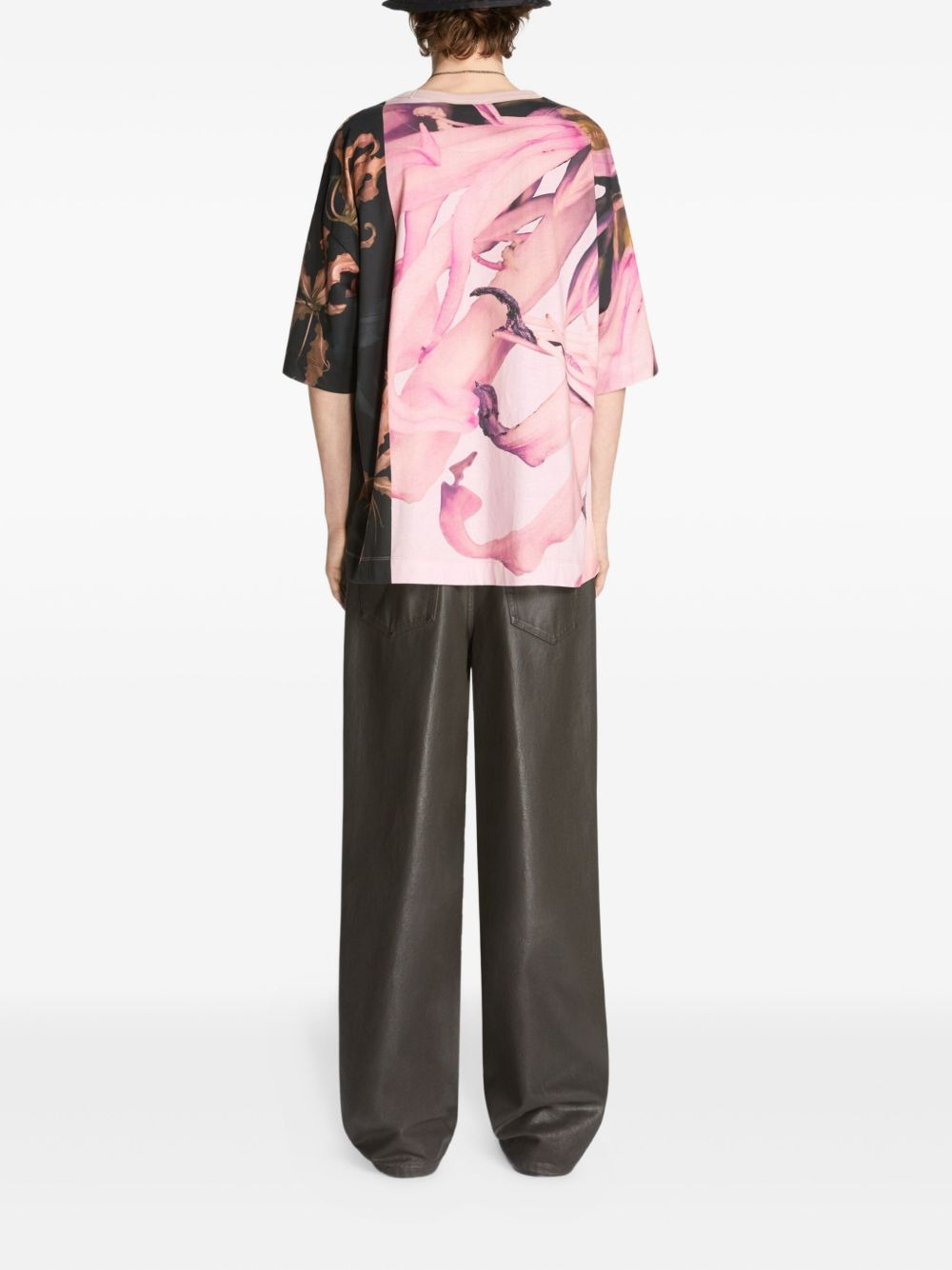 floral-print cotton t-shirt - 4