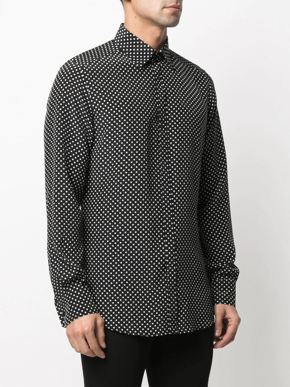 polka-dot silk shirt - 3