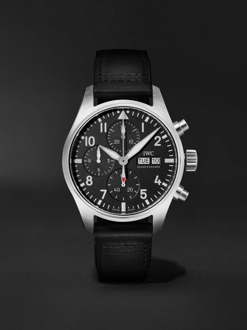 Pilot's Automatic Chronograph 41mm Stainless Steel and Leather Watch, Ref. No. IWIW388111 1