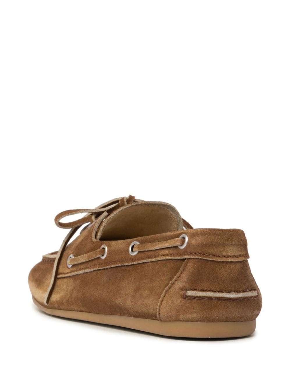 logo-embossed suede loafers - 3