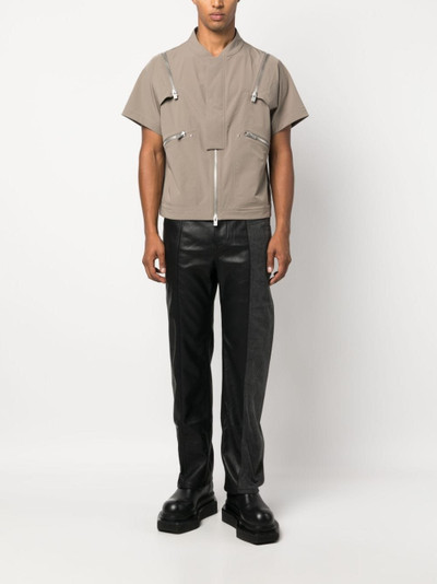 HELIOT EMIL™ Anophyte detachable-sleeve boxy shirt outlook