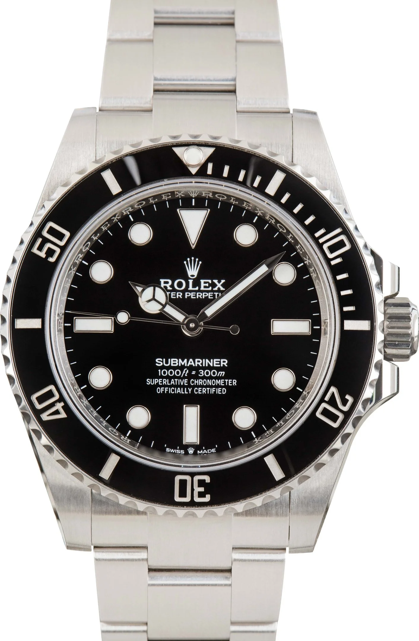 Rolex Submariner Black No Date Dial 124060 - 1