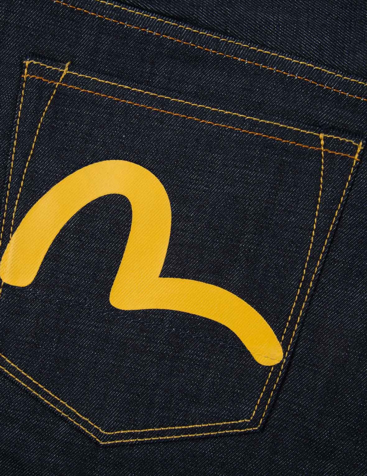 Kamon Print Carrot Fit Raw Denim Jeans #2017 - 11