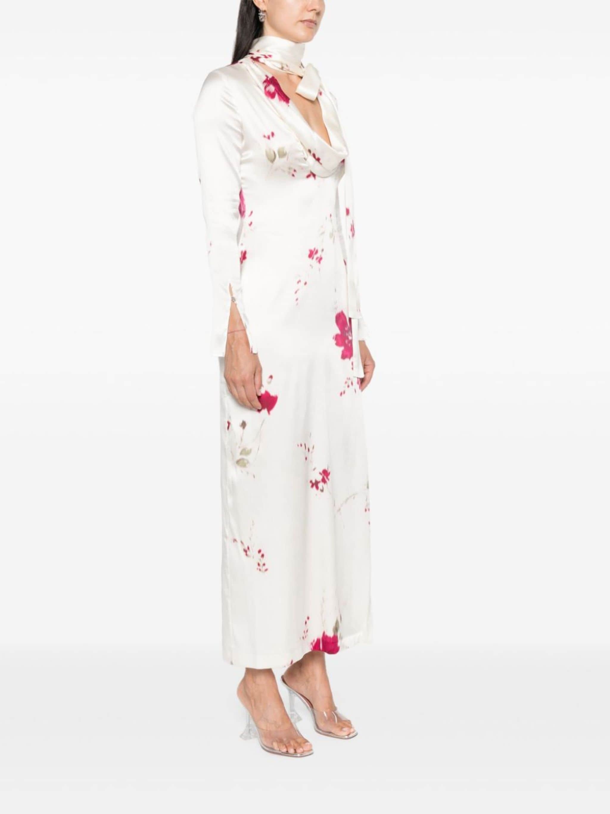 roses-print maxi dress - 3